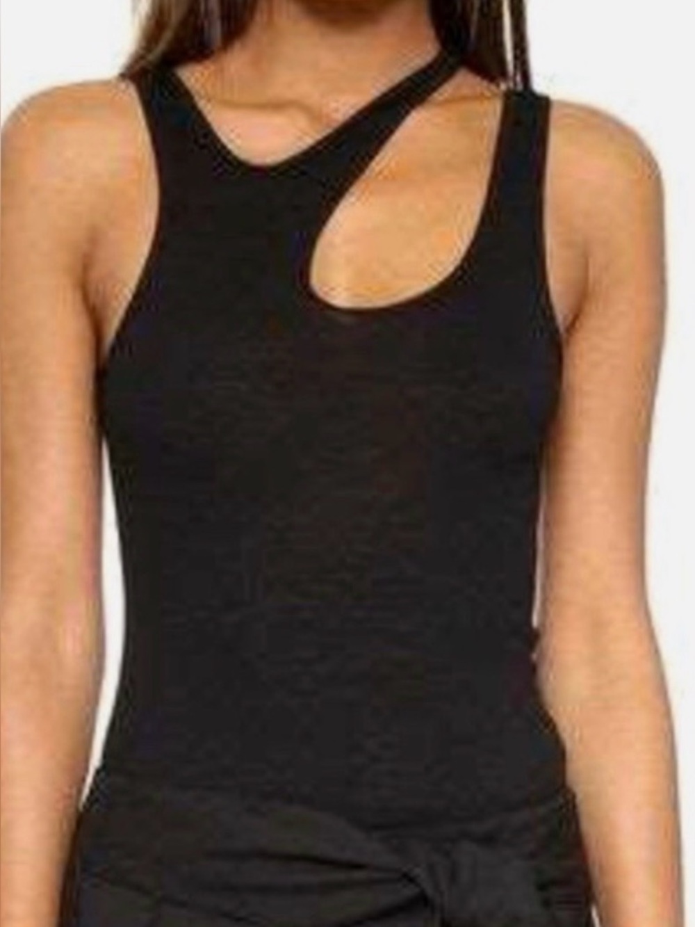 Alix nyc Astor black asymmetrical bodysuit